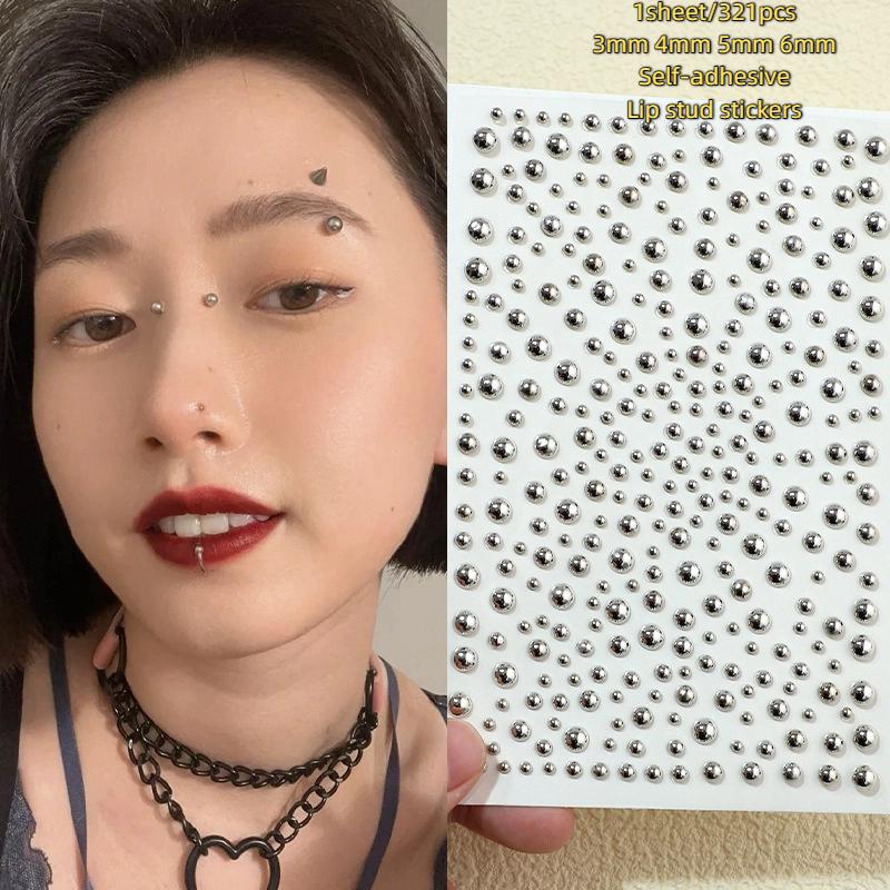 321pcs Non Piercing Lip Studs  - Body Jewelry Nose Studs のレビューと価格