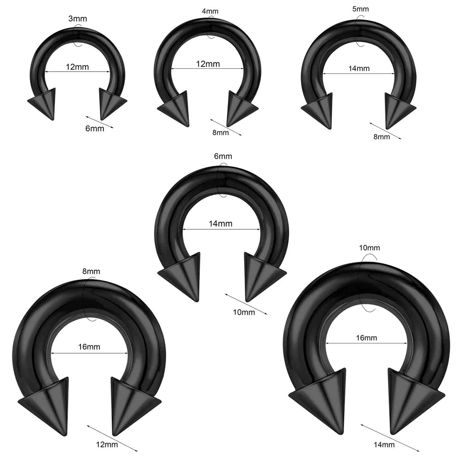 1 Pcs Large Size Surgical Stee - Body Jewelry Gauge Sizes のレビューと価格