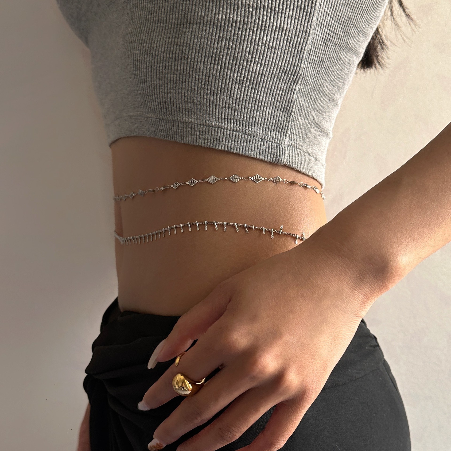 Punk Round Stainless Steel Wai - Body Jewelry Trend のレビューと価格