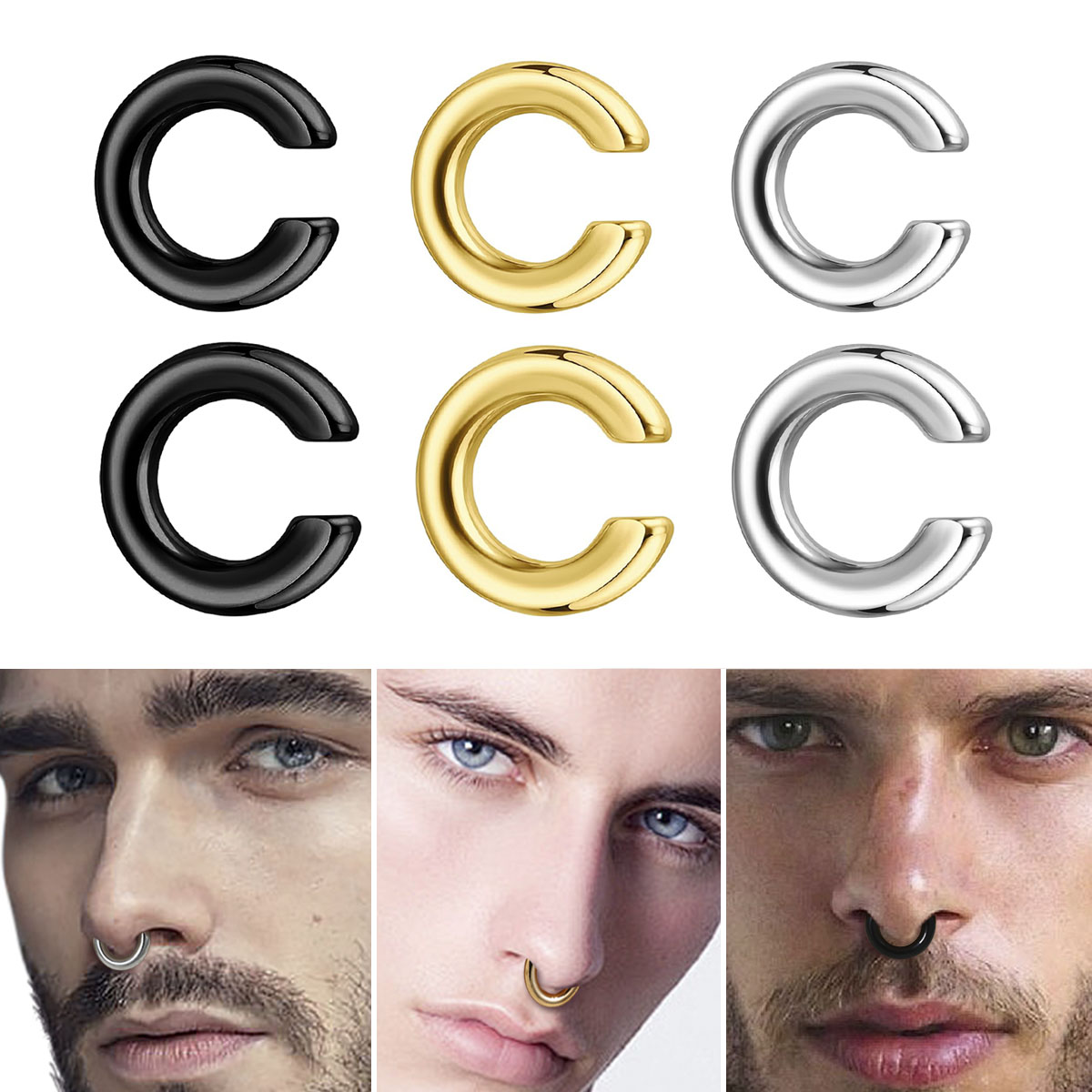 1pc Exaggerated c-Shaped Non-P - Body Jewelry Ear のレビューと価格