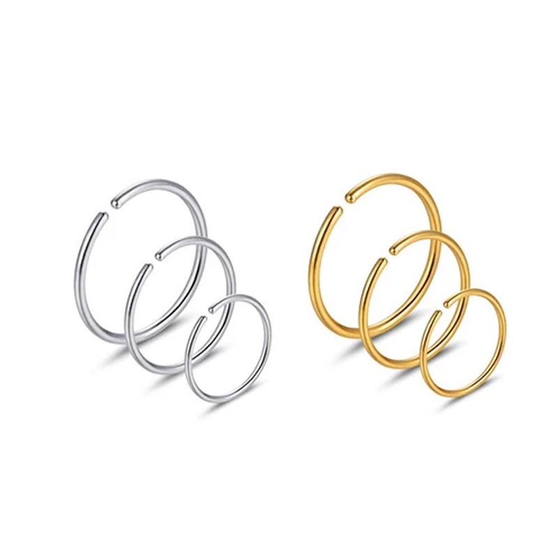 6pcs/lot Hypoallergenic Nose R - Body Jewelry Nose Studs のレビューと価格