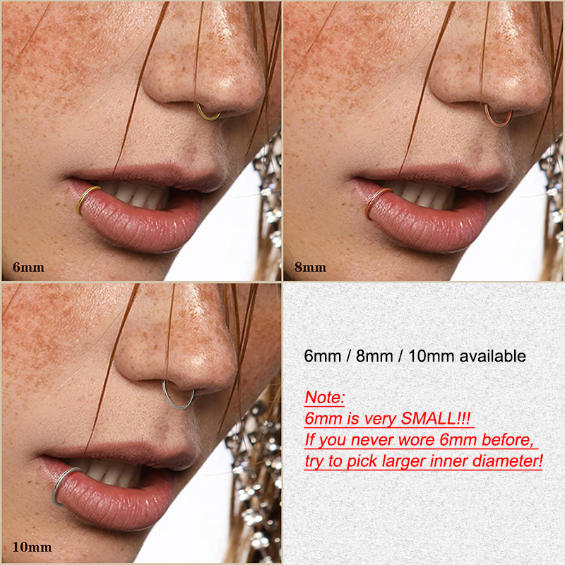 6pcs/lot Hypoallergenic Nose R - Body Jewelry Nose Studs のレビューと価格