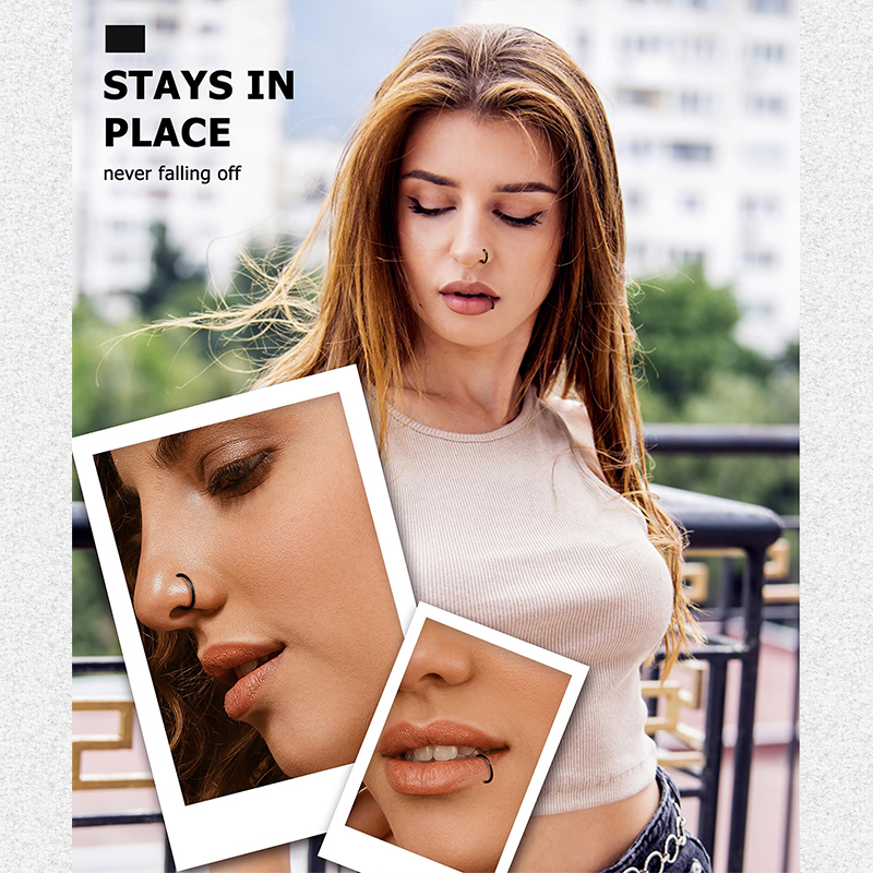 6pcs/lot Hypoallergenic Nose R - Body Jewelry Nose Studs のレビューと価格