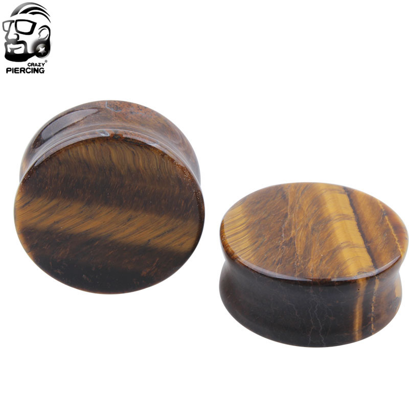 2pcs Yellow Tiger Eye Organic  - Yellow Body Jewelry のレビューと価格