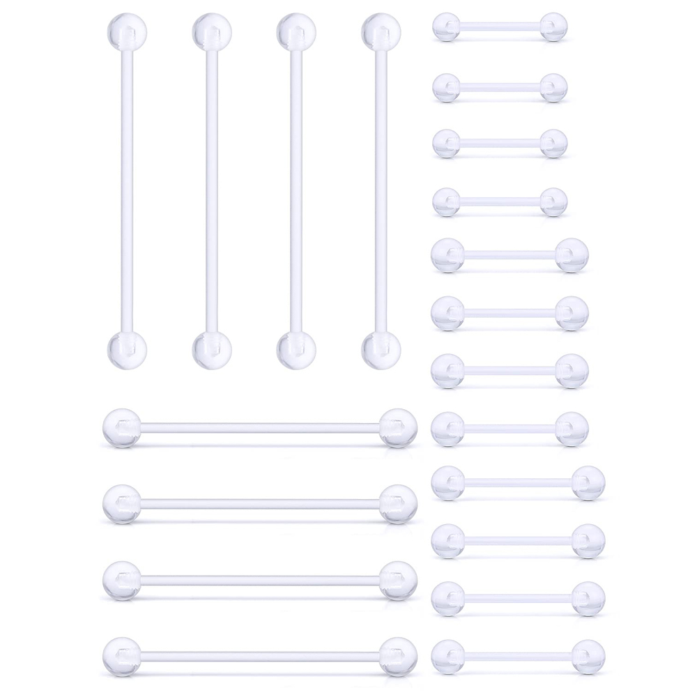 14G Clear Bioflex Flexible Acr - Body Jewelry Industrial のレビューと価格