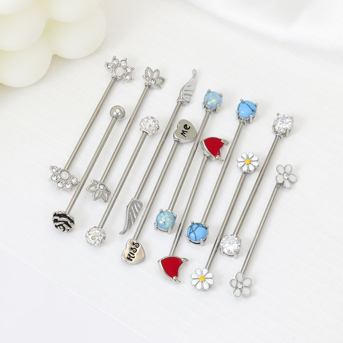 16G Arrows Hearts Industrial B - Body Jewelry Surgical Steel のレビューと価格