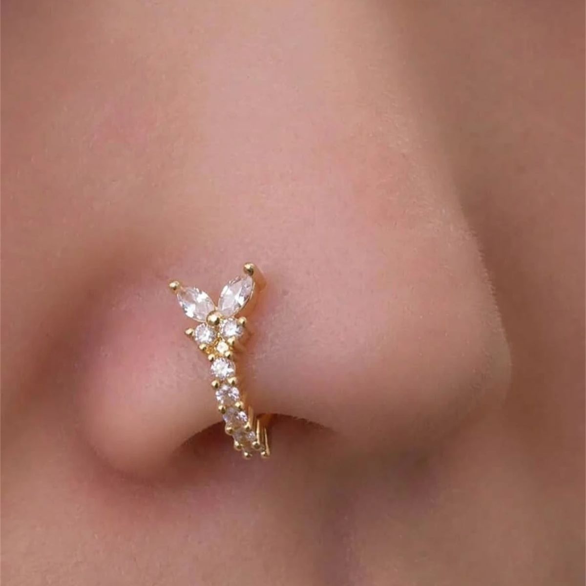 1PC Y-Shape Design No Perforat - Body Jewelry Nose Studs のレビューと価格