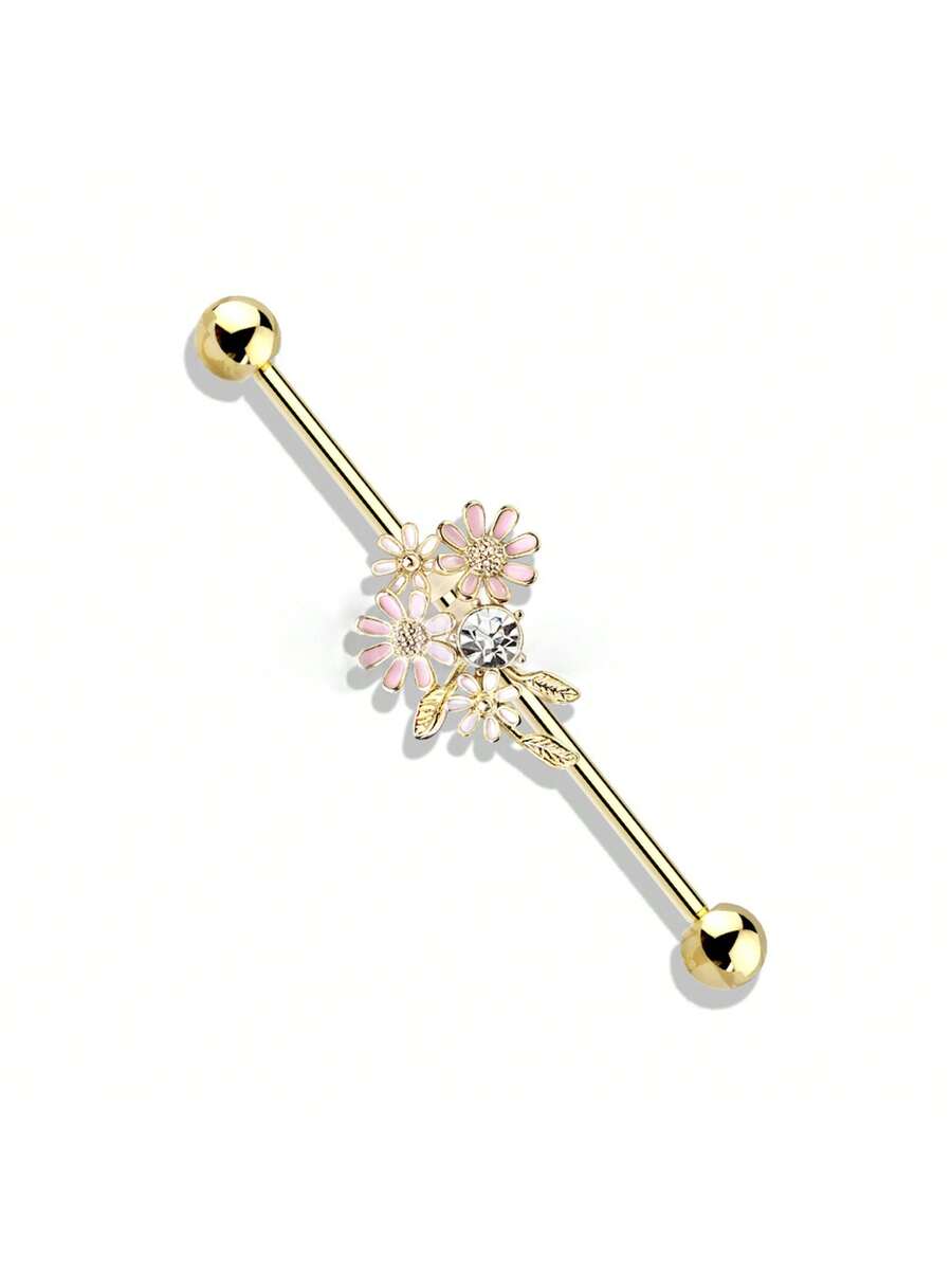Floral Industrial Barbell Ear  - Body Jewelry Industrial のレビューと価格