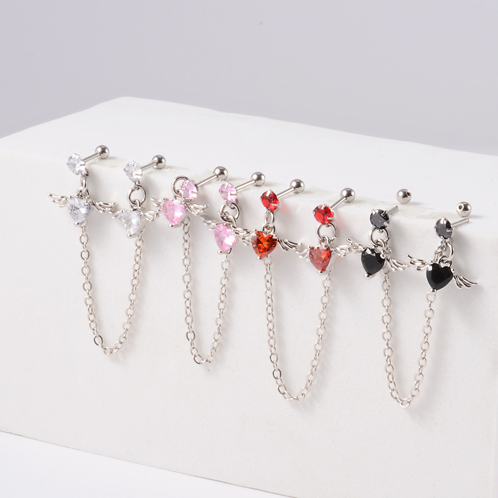 1PC Surgical Steel CZ Gem Ear  - Body Jewelry Surgical Steel のレビューと価格