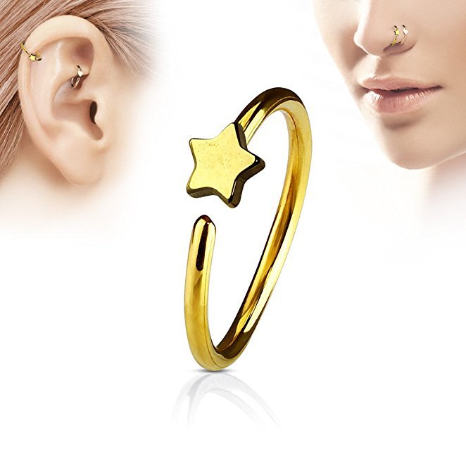 1Pcs Stainless Steel Star Nose - Body Jewelry Ear のレビューと価格