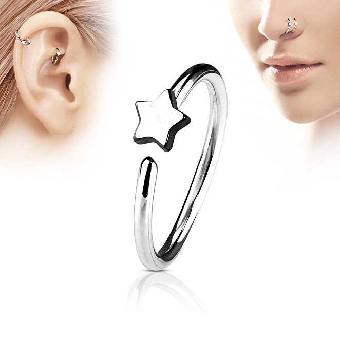 1Pcs Stainless Steel Star Nose - Body Jewelry Ear のレビューと価格