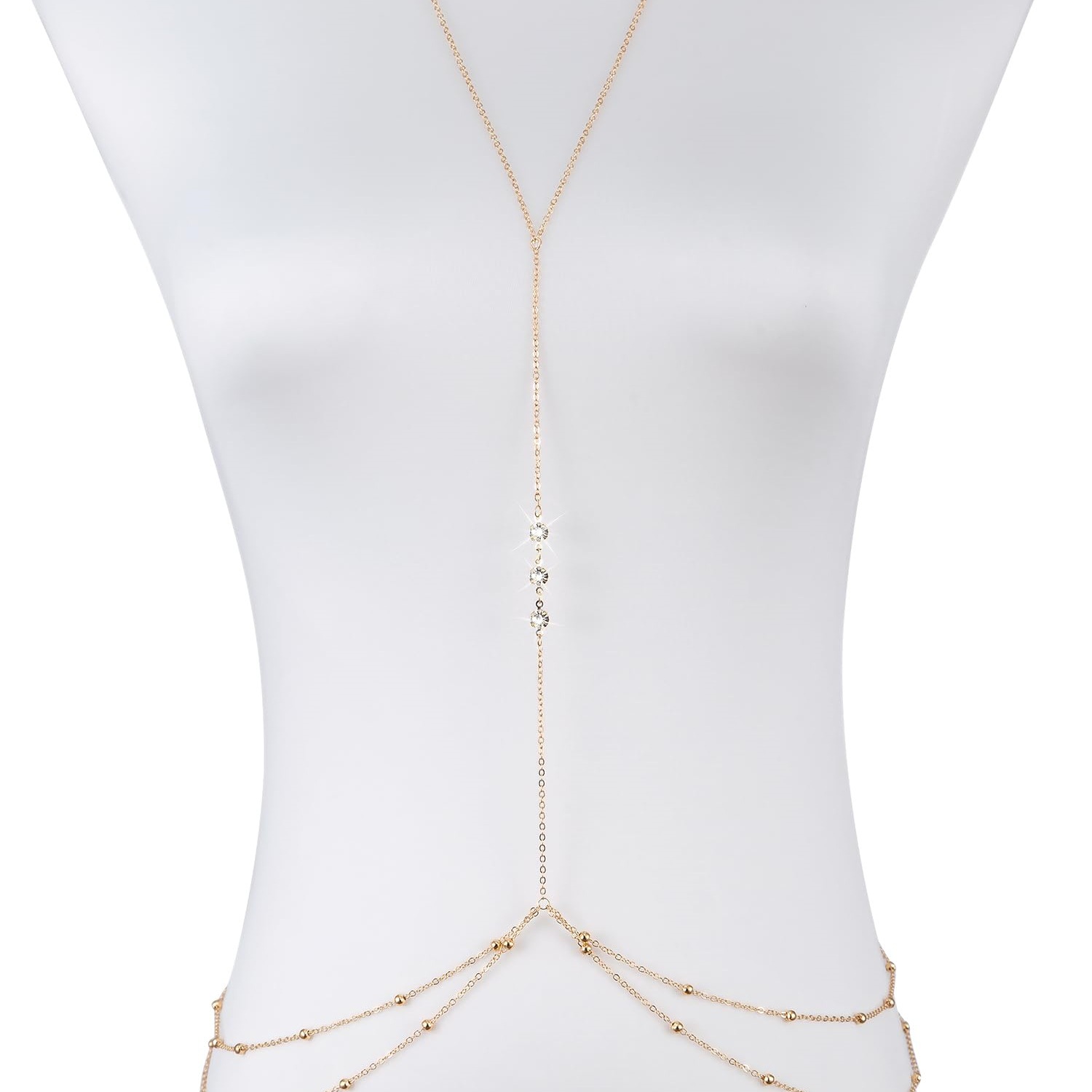 Simple Long Imitation crystal  - Body Jewelry Harness のレビューと価格