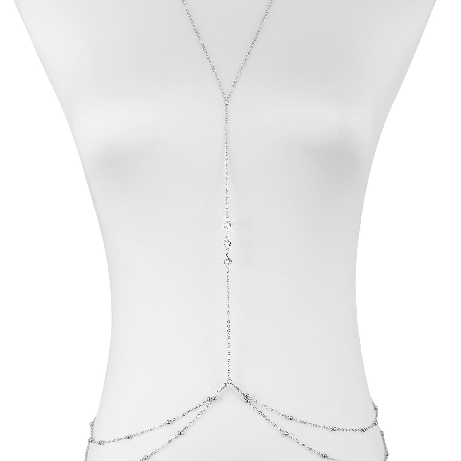 Simple Long Imitation crystal  - Body Jewelry Harness のレビューと価格