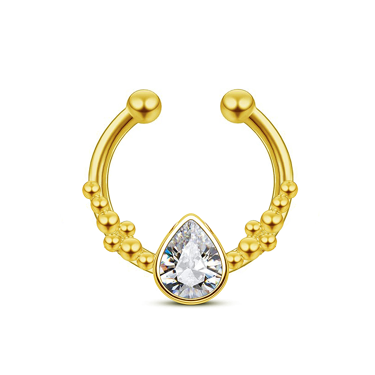 Stainless Steel Horseshoe Wate - Body Jewelry Nose Studs のレビューと価格
