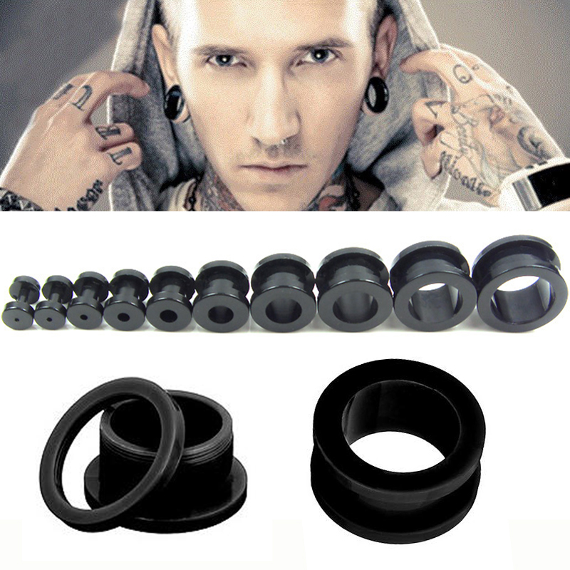 SaYao 2 Pieces Big Size Black  - Body Jewelry Gauge Sizes のレビューと価格
