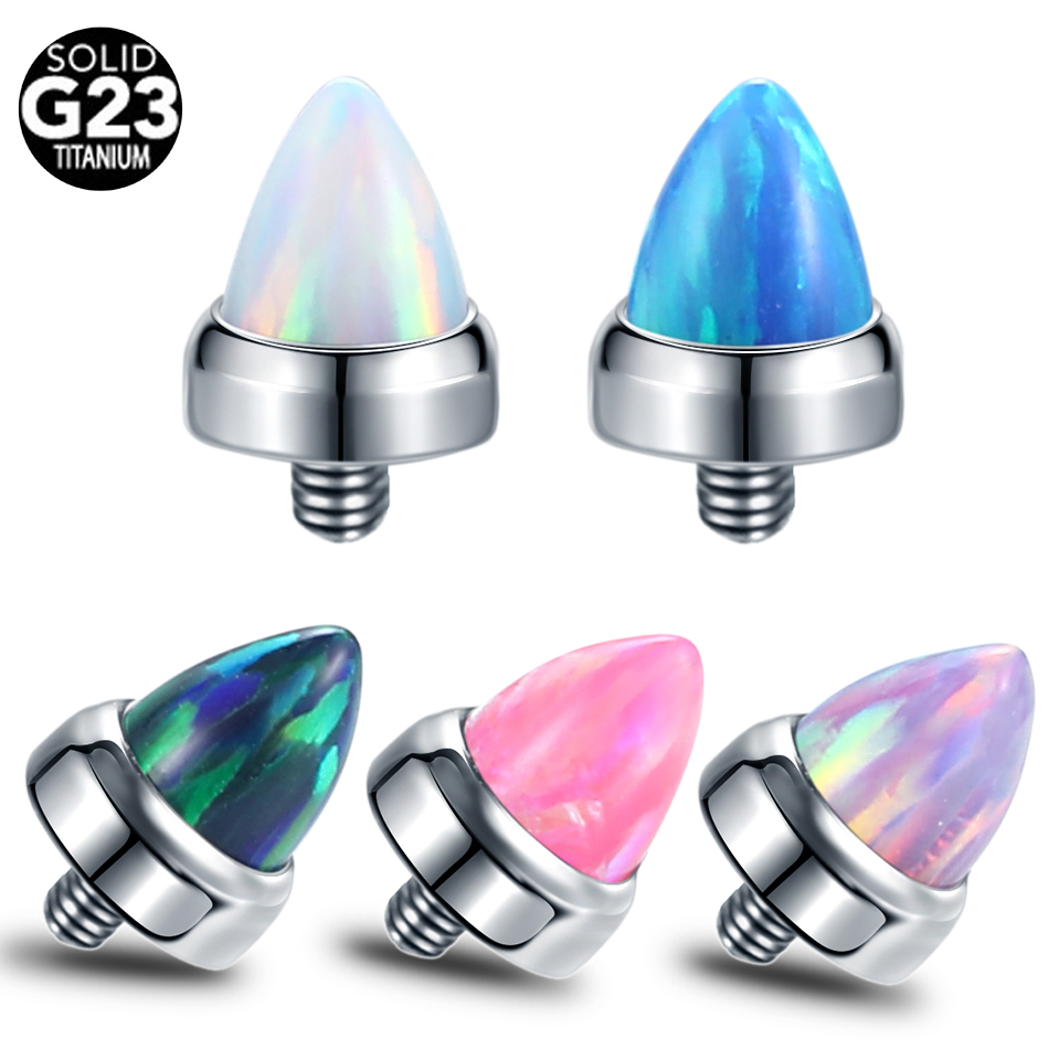 1PC Titanium Claw Set Opal Bul - Body Jewelry Industrial のレビューと価格