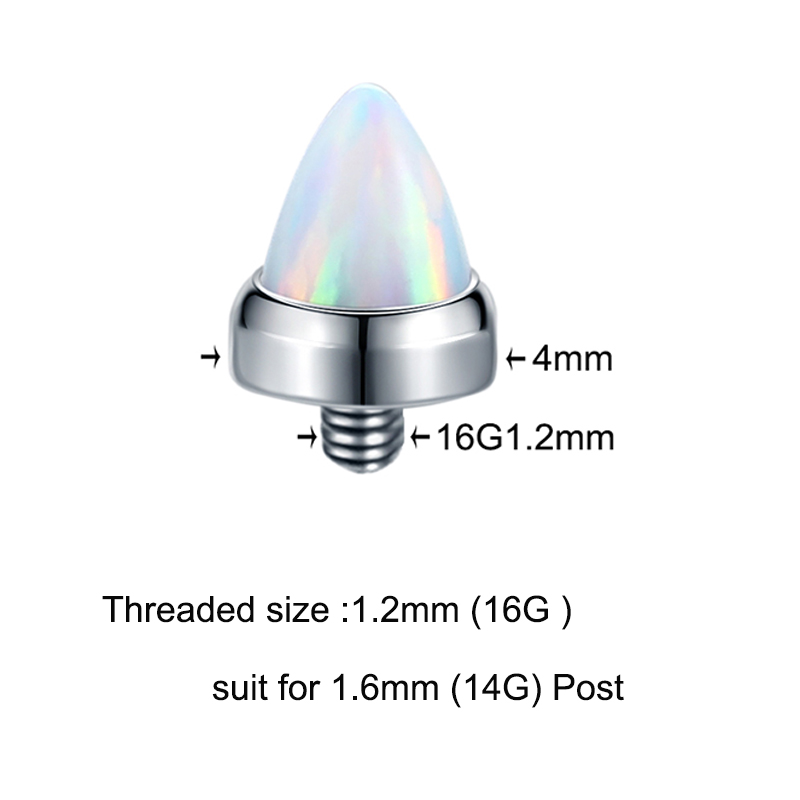1PC Titanium Claw Set Opal Bul - Body Jewelry Industrial のレビューと価格