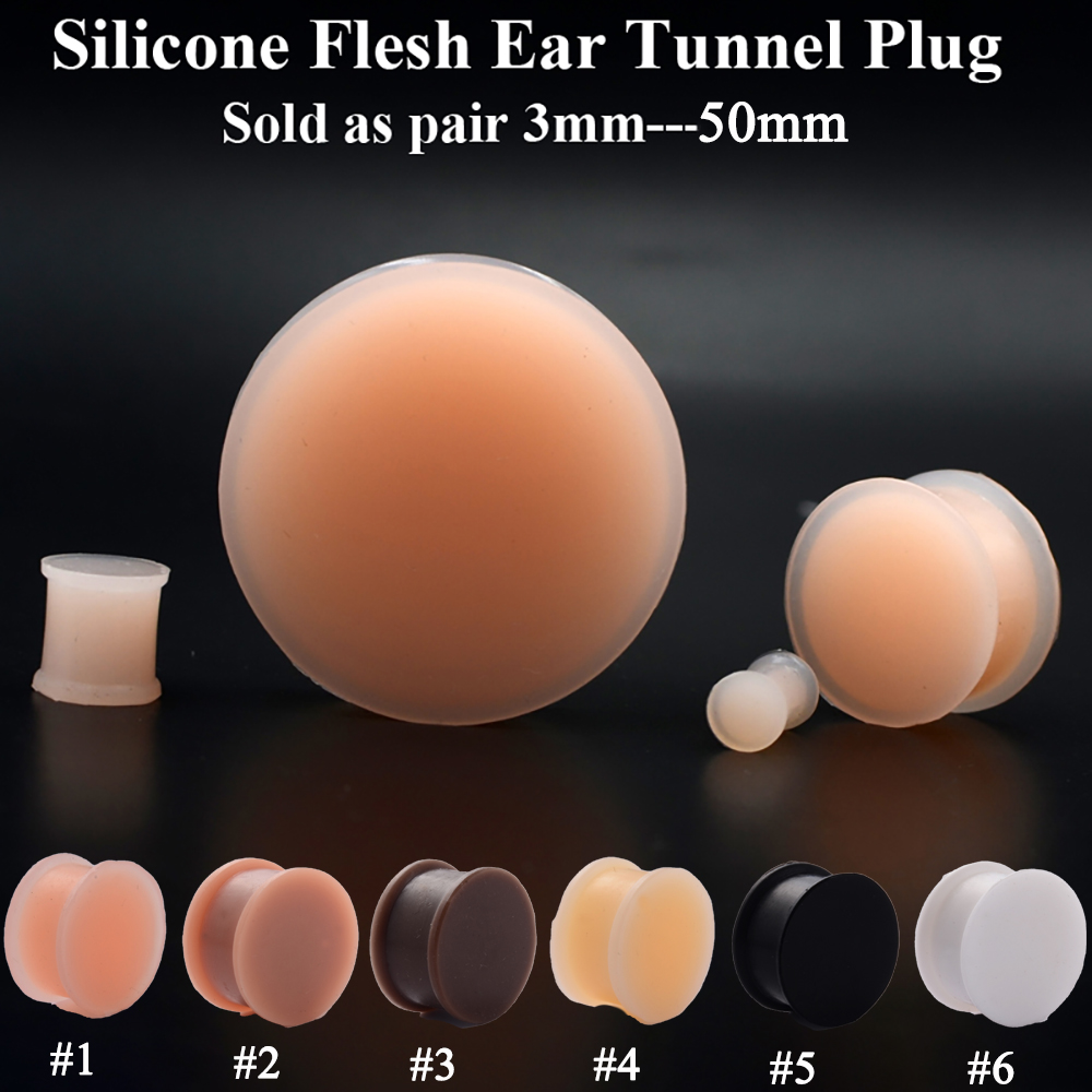 1 Pair Silicone Flexible Thick - Body Jewelry Gauge Sizes のレビューと価格