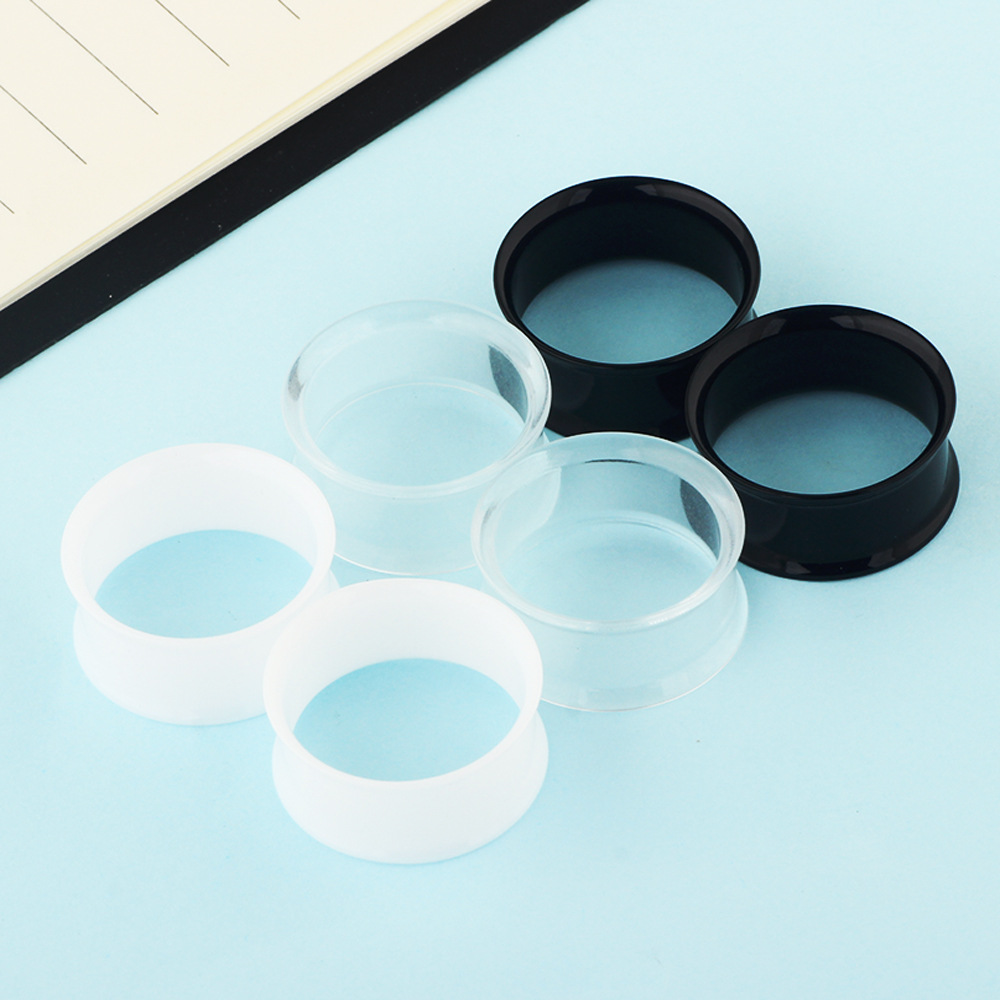 6pcs Hollow Acrylic Double Fla - Body Jewelry Gauge Sizes のレビューと価格