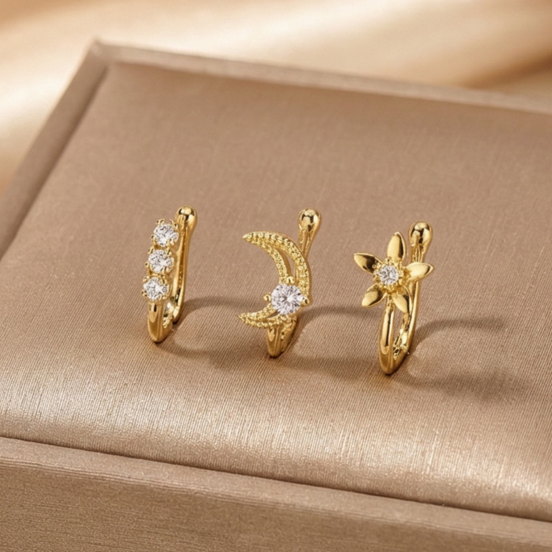 3-piece retro light luxury nos - Body Jewelry Nose Studs のレビューと価格