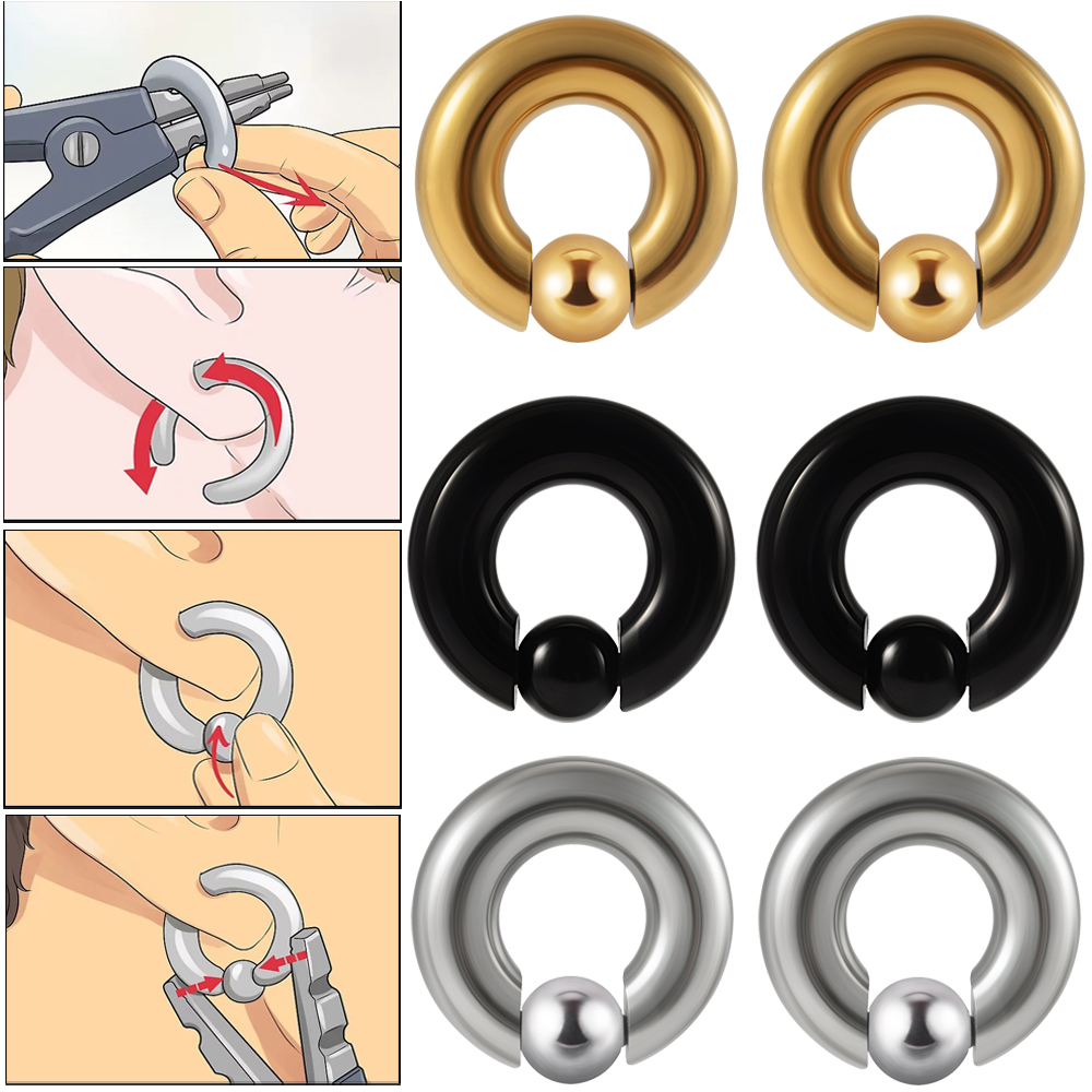 1PC Stainless Steel Large Size - Body Jewelry Gauge Sizes のレビューと価格