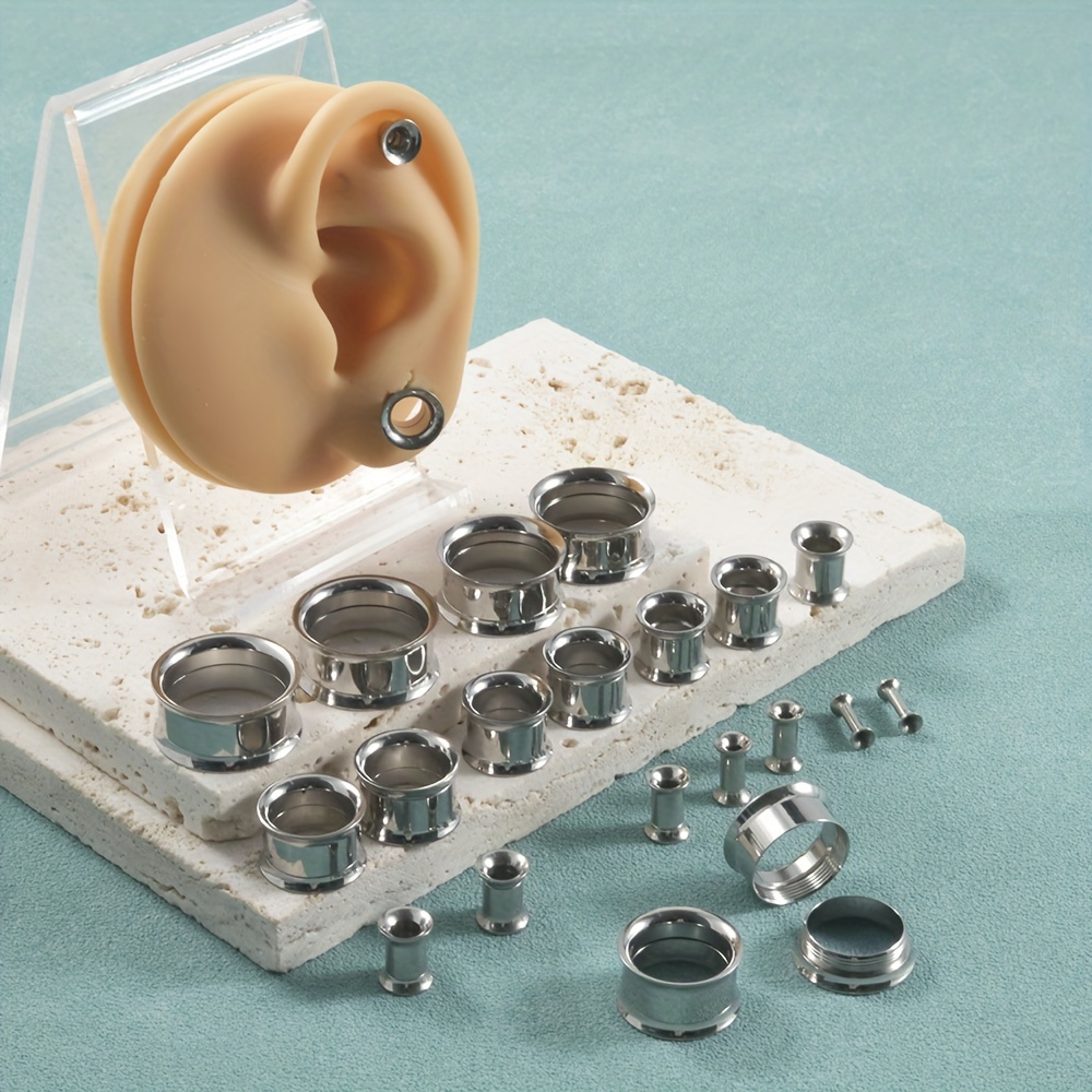 1 Pair/12 Pairs Set Stainless  - Body Jewelry Gauge Sizes のレビューと価格