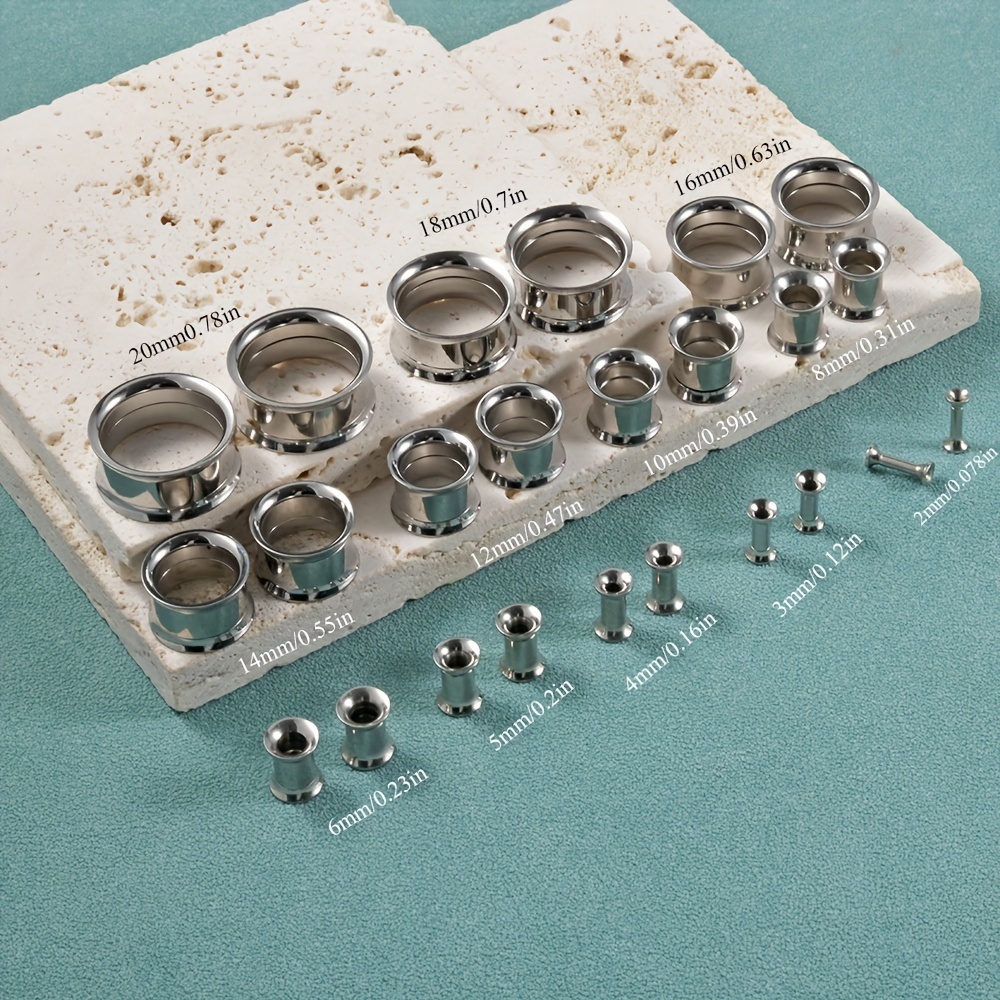 1 Pair/12 Pairs Set Stainless  - Body Jewelry Gauge Sizes のレビューと価格