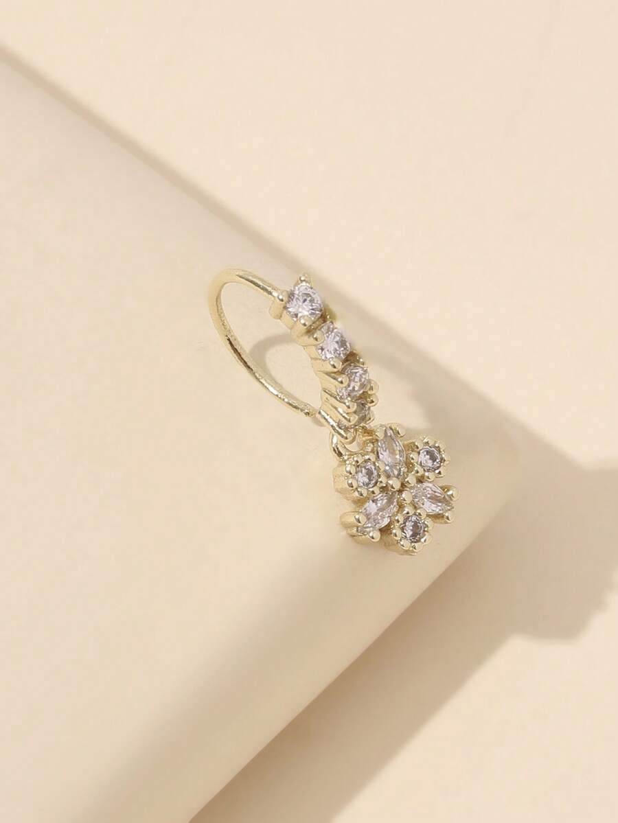 Delicate Flower Design Nose Ri - Body Jewelry Nose Studs のレビューと価格