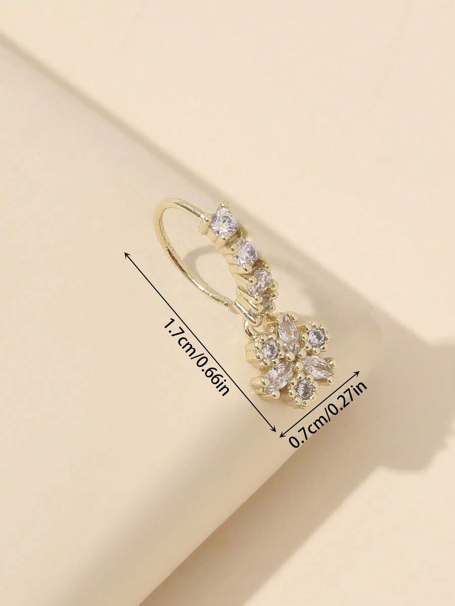 Delicate Flower Design Nose Ri - Body Jewelry Nose Studs のレビューと価格