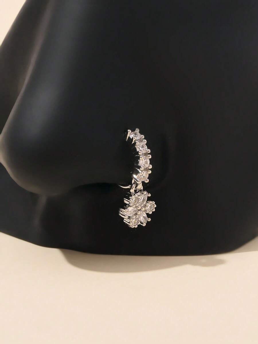Delicate Flower Design Nose Ri - Body Jewelry Nose Studs のレビューと価格