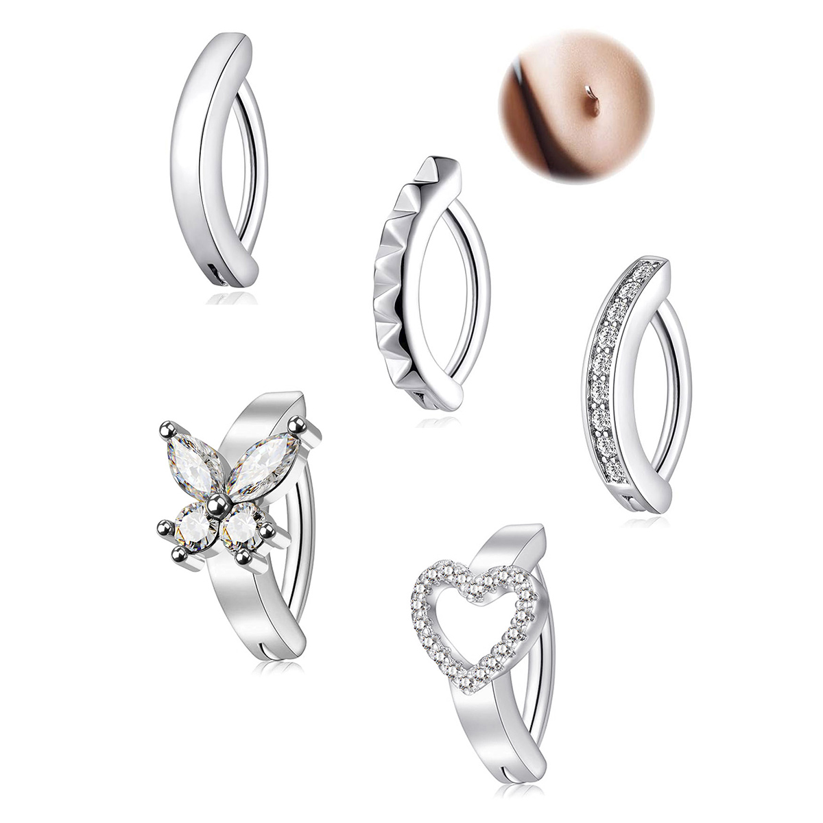 316L Stainless Steel Belly But - Body Jewelry Surgical Steel のレビューと価格