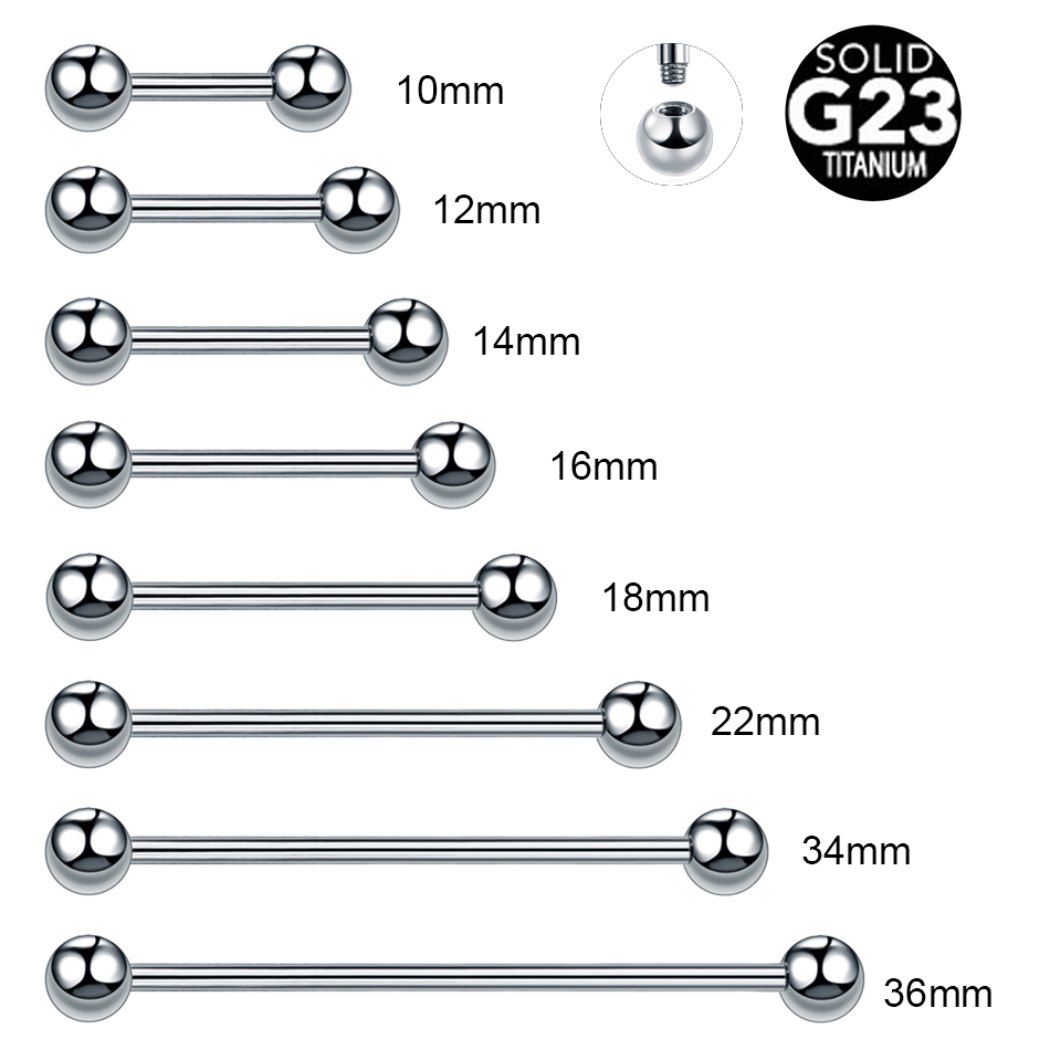 1PC 14G 16G Titanium Industria - Body Jewelry Industrial のレビューと価格