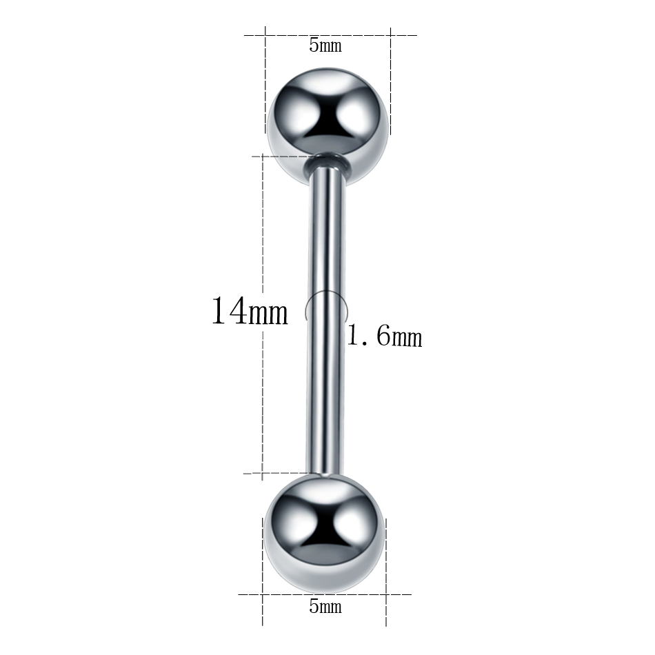 1PC 14G 16G Titanium Industria - Body Jewelry Industrial のレビューと価格