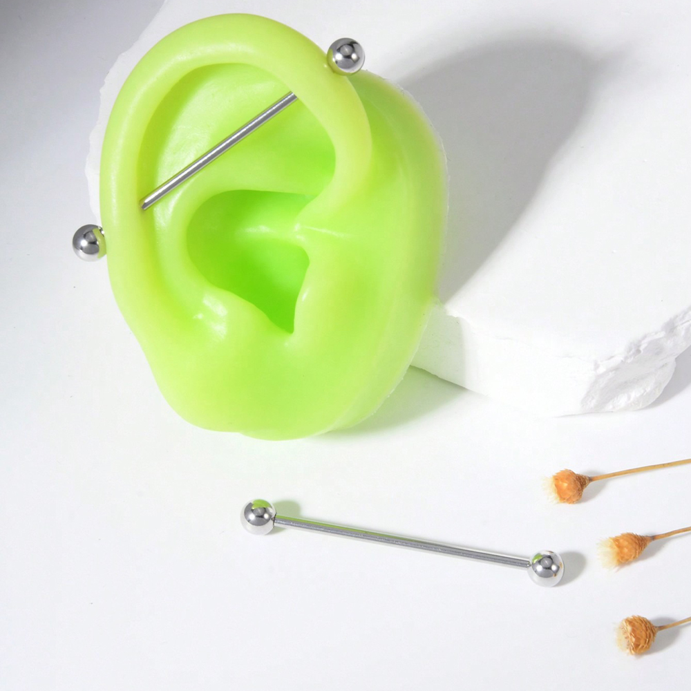 2PCS 14G Industrial Barbell Ca - Body Jewelry Industrial のレビューと価格