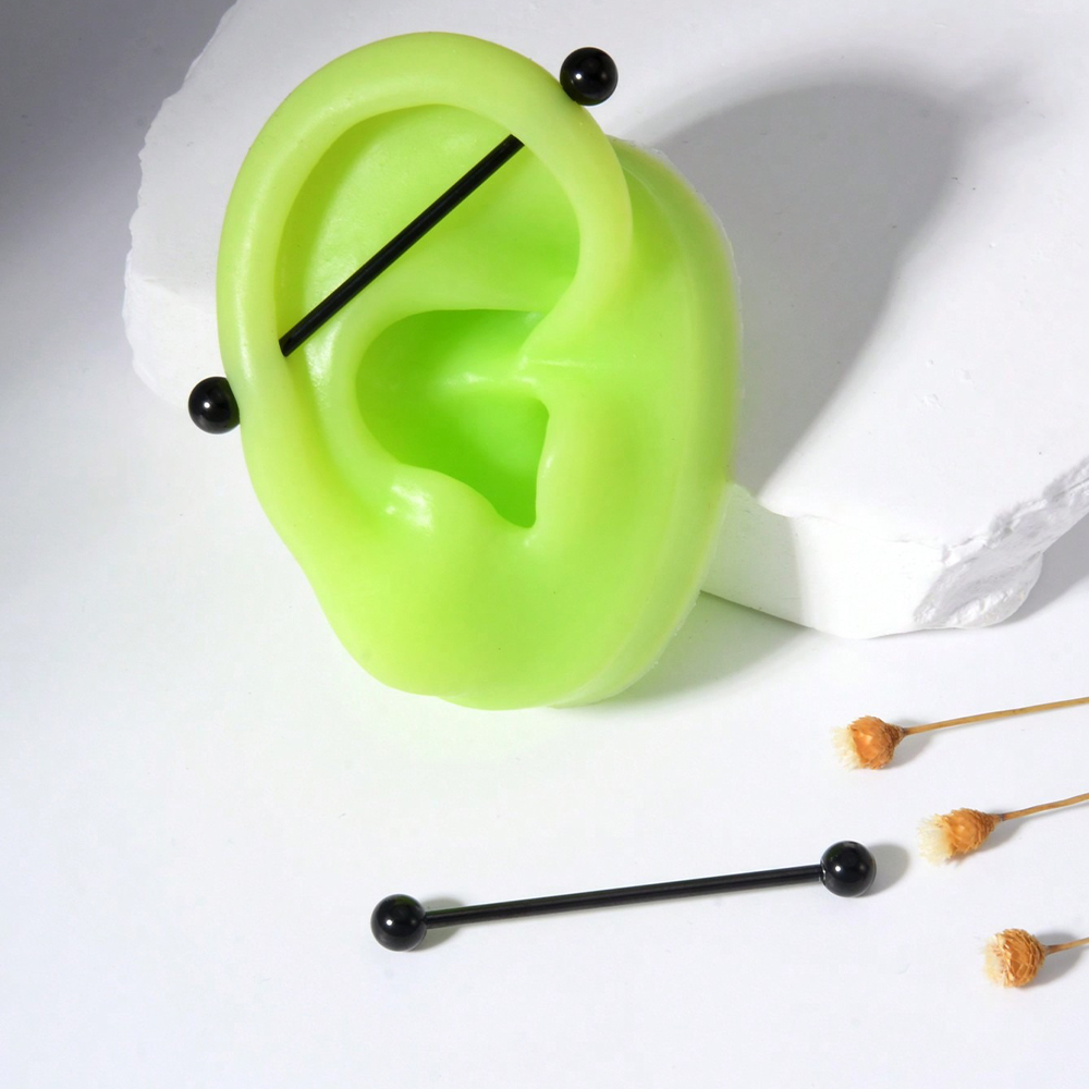 2PCS 14G Industrial Barbell Ca - Body Jewelry Industrial のレビューと価格