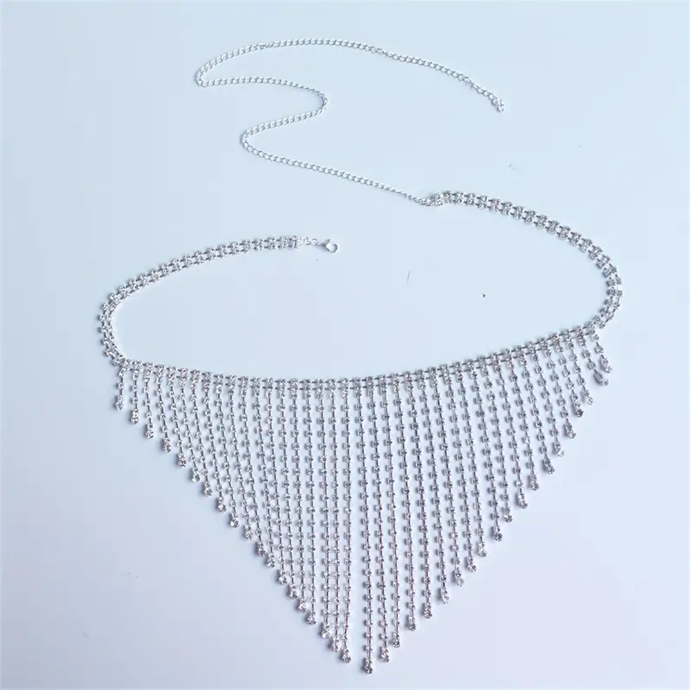 Sexy Crystal Tassel Thong Shor - Body Jewelry Harness のレビューと価格