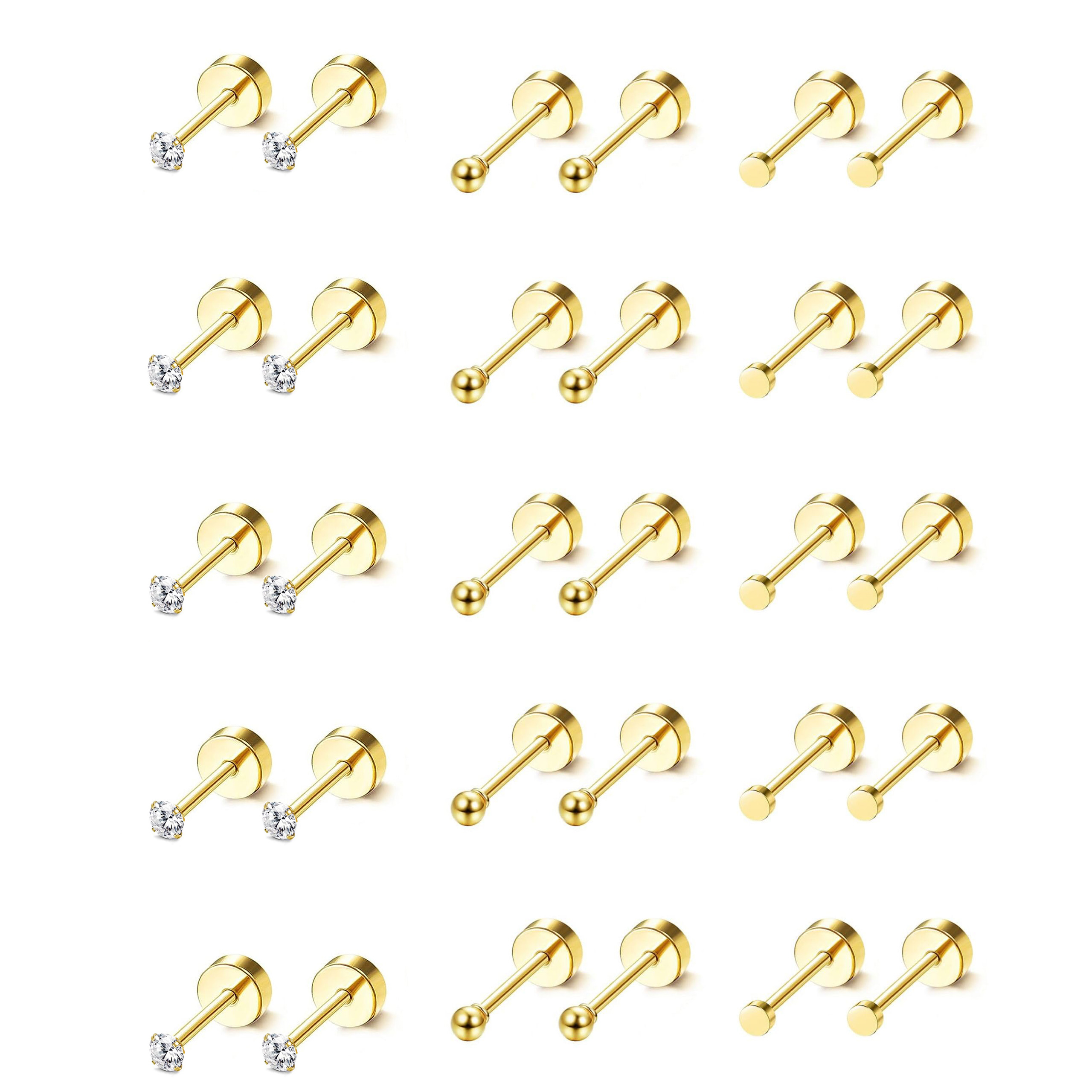2pcs Tiny Surgical Stainless S - Body Jewelry Surgical Steel のレビューと価格