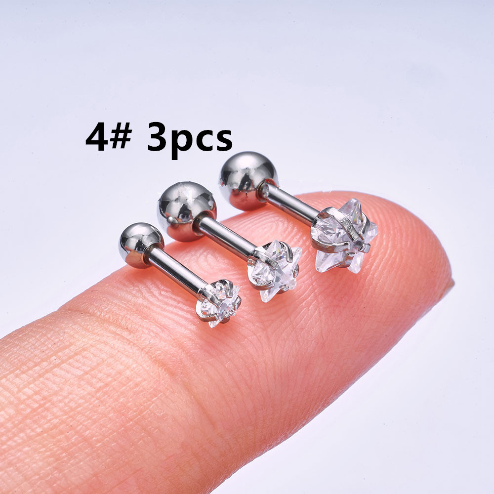 Helix Piercing Star Earrings W - Body Jewelry Trend のレビューと価格