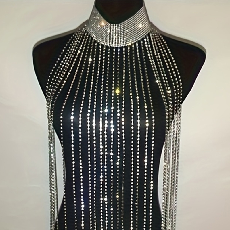 Sexy Rhinestone Bra Body Chain - Body Jewelry Harness のレビューと価格