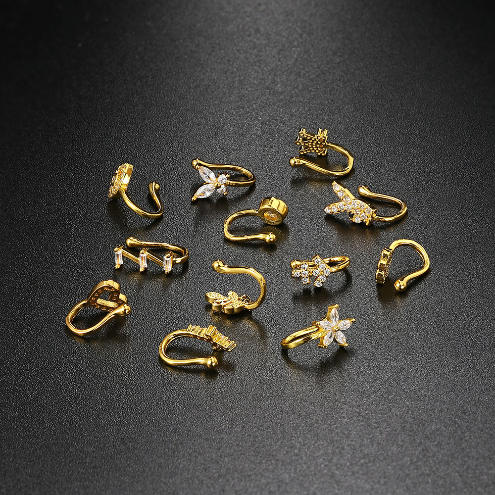 Fake Piercing Clip Nose Ring C - Body Jewelry Trend のレビューと価格